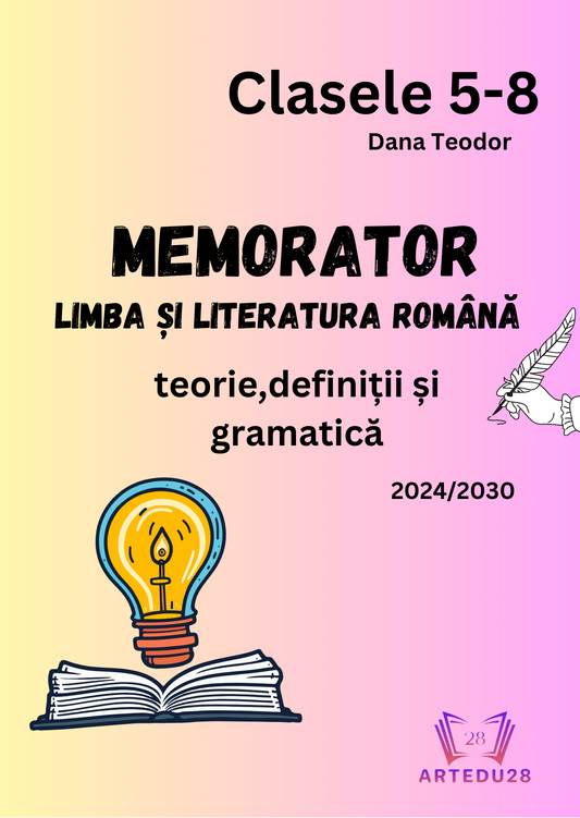 Memorator de limba şi literatura română pentru clasele V-VIII